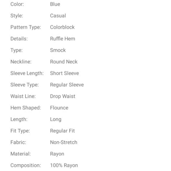 NEW Color Block Long Smock Dress - Picture 6 of 7